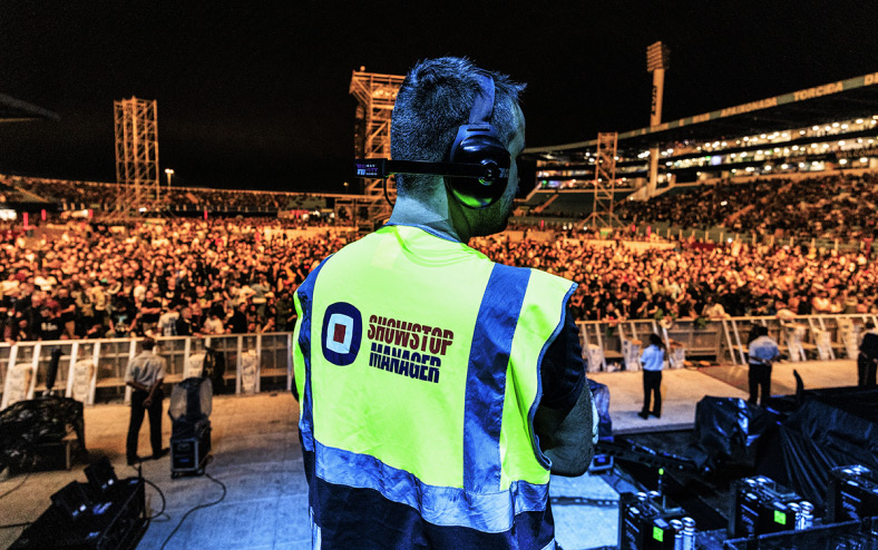 image of Showstop manager observing a concert
