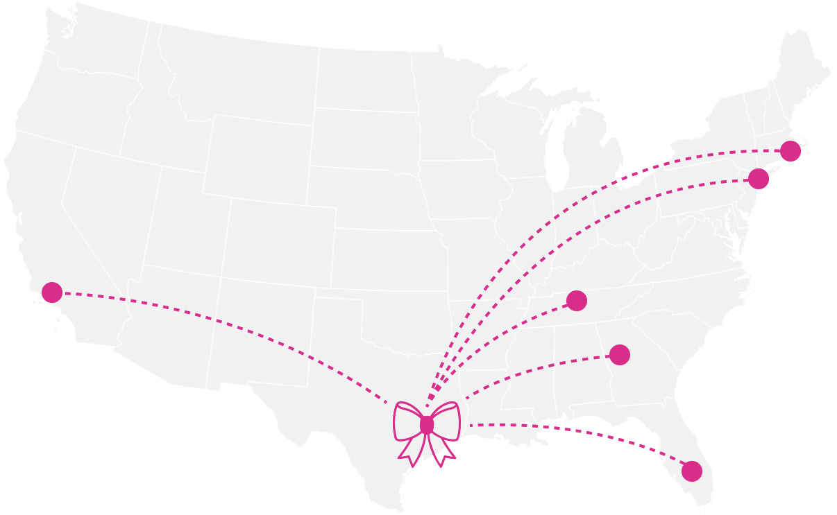 United States map of PBF's influence