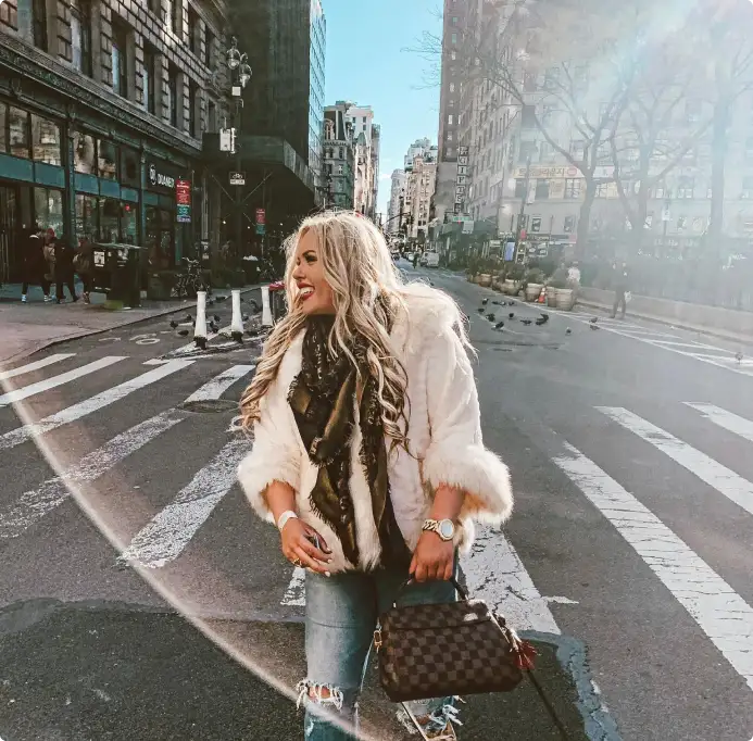 Madison on street in New York City